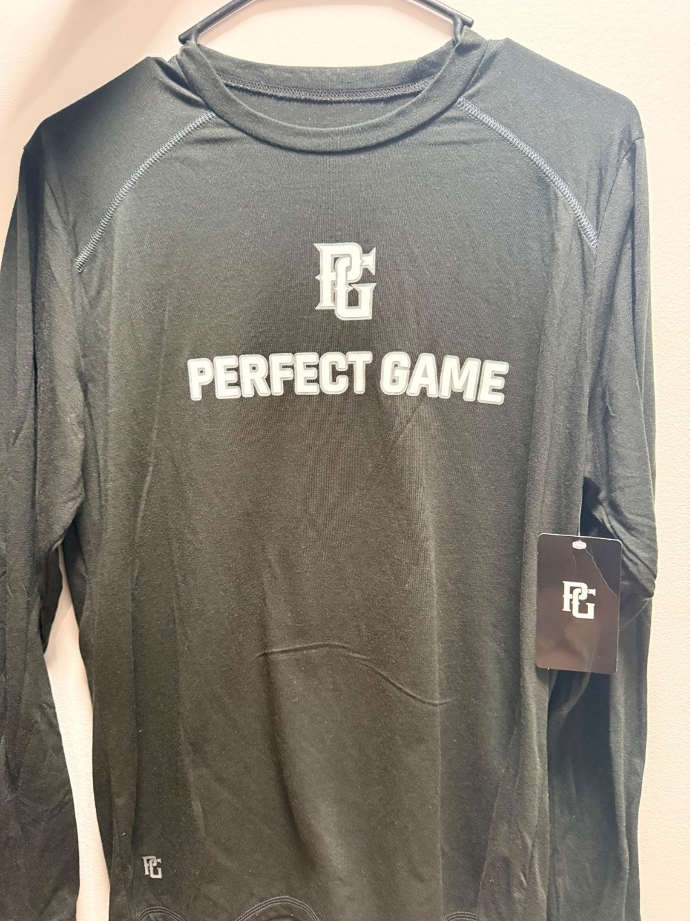 Perfect Game Men's Long-Sleeve Crew - Black